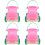 4Pièces Jeu De Rose Seaux Ergonomiques Résistants 6