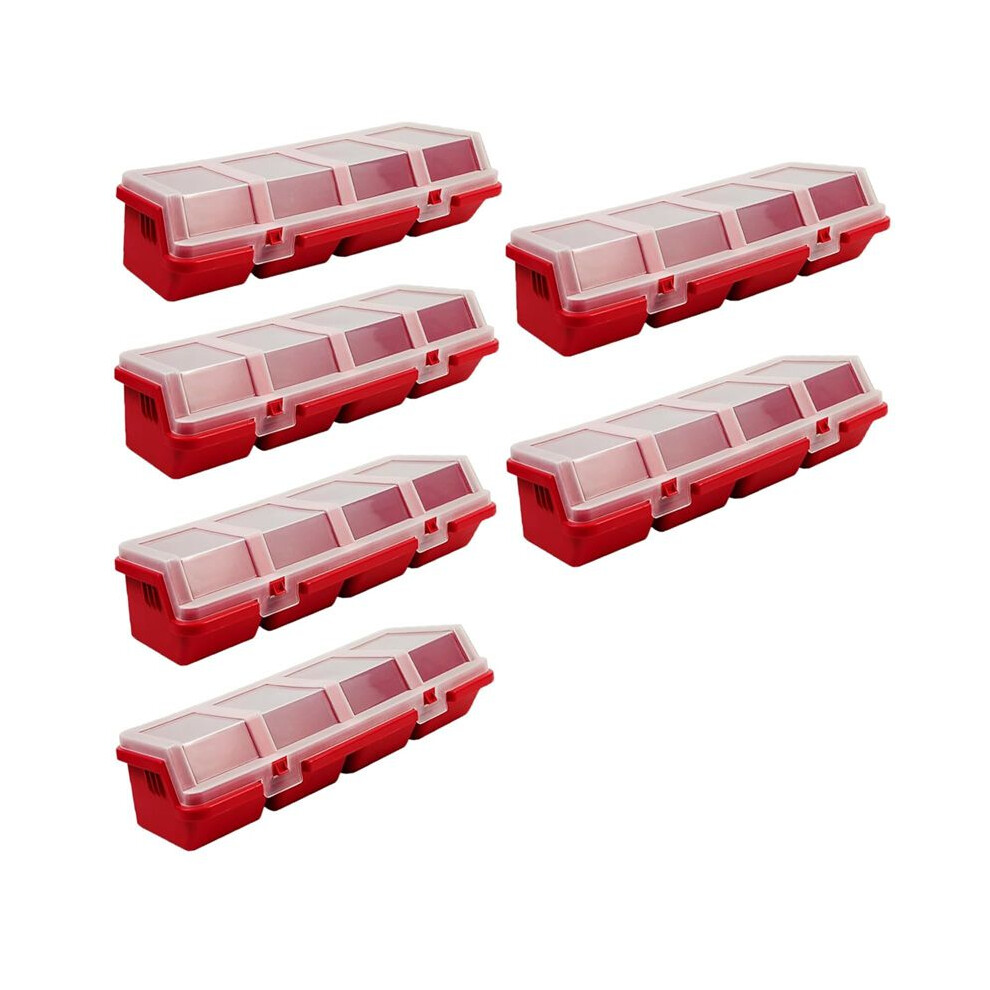 6Pcs Screw Organizers Storage Bins With Lids, Plastic Stackable Hardware Organizer Box For Garage Nails Tool Organizing 6033991054138