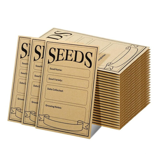 Envelopes de Sementes de 100 Unidades, 3,1 X 4,7 Polegadas, Envelopes de Sementes, Pacotes de Sementes de Papel Marrom, Envelopes para Armazenamento
