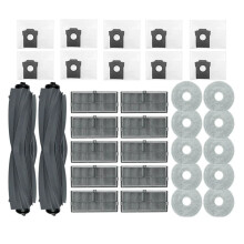 Accessoires pour Aspirateur Robot X40 Pro, Brosse Principale de Remplacement, Filtre HEPA, Tampons de Vadrouille, Sacs à Poussière, Pièces de