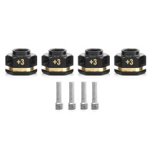 RC-Messing-Distanzstücke Rad-Sechskant-Nabenverlängerungen für TRX4 TRX6-Räder Verlängerungs-Sechskantantriebsadapter (+3 mm Dicke)