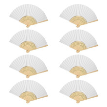 8 St DIY-PappersvikningsfläKt Bambu HandhåLlen FläKtblank för Barn Ritning HandhåLlen PappersfläKt HandhåLlen ViktfläKt
