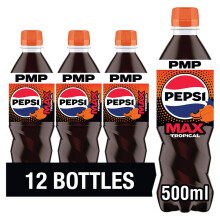 Pepsi Max Tropical Bottle 500ml (Pack of 6)