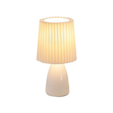 USB Retro Veckad Bredvid Lampbord Söt Skrivbordslampa för Sovrum Steglös Avbländande Sänglampa Deco LED-Ljus Vit
