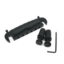 Adjustable Guitar Bridge Small Integrated Bridge Tailpiece for LP Style Electric Guitar Parts Black