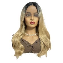 WIND FLYING Lace Wig Black Blonde Long Curly Hair Wig Covering for Women Long Wig with Deep Synthetic Wig for Cosplay