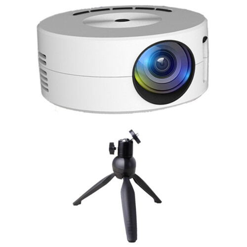 Projector LED Home Media Player Audio Portable Projectors with Projector Stand USB Projection Same Screen Mirror-A