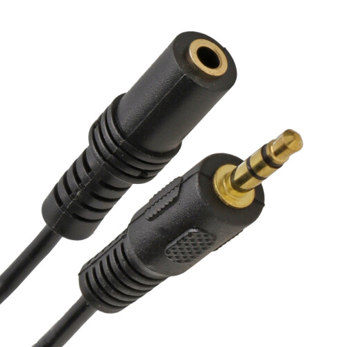 kenable 3.5mm Stereo Jack to Socket Headphone Extension GOLD Cable  3m
