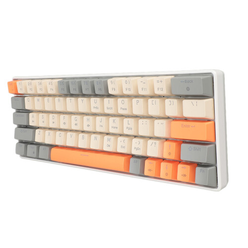 Wired Mechanical Keyboard 63 Keys Blue Switch 3-Color Backlight Waterproof