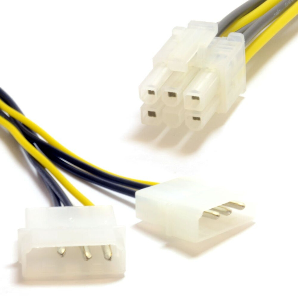 Kenable Lp4 Molex To 6 Pin Pci Express (Pcie) Graphics Card Power Cable Lead