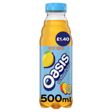 Oasis Exotic Fruits Sugar 12 x 500ml (Pack of 1)