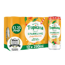 Tropicana Sparkling Drink 250ml ( Pack of 12 )