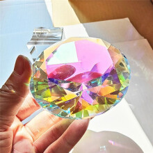 60Mm K9 Cristal Diamante Paperweight Decorativo Rainbow Maker Prisma Vidro Diamantes Enfeites de Mesa para Sala de Casamento A