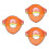 3Pièces Écran Solaire Orange Pour Casque De Construction Usage Féminin 1
