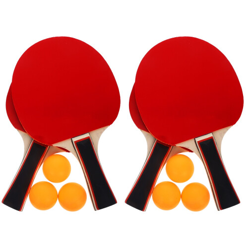 2Ensembles Kit De Tennis De Table En Bois Durable Avec Noires