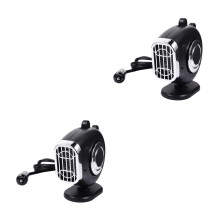 2Pcs Car Warmer Heater ABS Portable Adjustable Fan for Dashboard Use