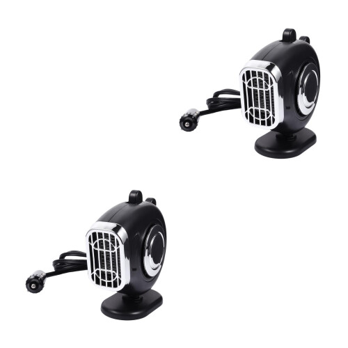 2Pcs Car Warmer Heater ABS Portable Adjustable Fan for Dashboard Use