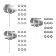 60Pcs Durable Silver Fertilizer Container for Bonsai and Potted Plants