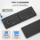 Foldable  Wireless Keyboard (Sync  to 3 Devices), Portable Folding Keyboard for Android Windows,Black 4