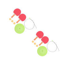 2Ensembles Trainer Tennis De Table Enfant Adulte Élastique