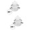 2Ensembles Poignées Robinet En Métal Pour Usage Décor 8