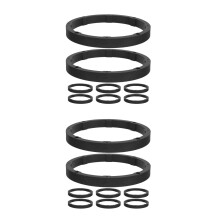16Pièces Anneaux D'adaptateur Haut-Parleur PVC Noir Pour Portes Avant
