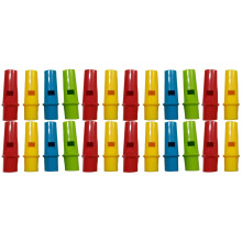 24Pièces Flûtes Pan Cylindriques DIY En ABS Assorties Pour Enfants