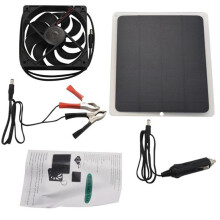 Ventilador Alimentado Por Painel Solar de 10 W para Estufa de Galinheiro, Cachorro, Trailer, Telhado