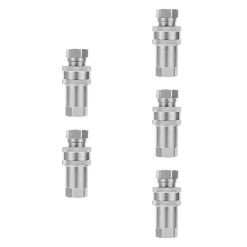 5Pièces Raccords Hydrauliques Rapides Carbone Argent Caches