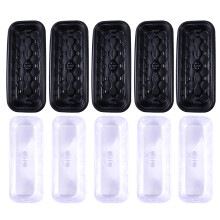 10Sets Durable Plastic Plant Nursery Pot Tray Kit for Growth