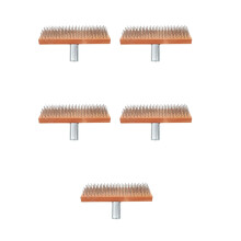 5Pcs Durable Stainless Steel Wire Scrub Broom for Patio Lawn and Floor