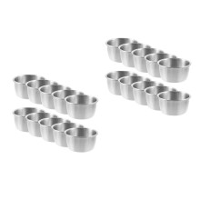 Stainless Steel Sauce Cups Silver Dipping Bowls for Home
