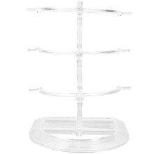 3Pcs Transparent Eyeglasses Holder Multi-Tier Ps Display Stand