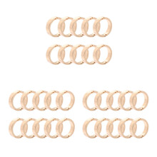 30Pcs Golden Zinc Alloy Binder Circle Rings for Calendars and Cards