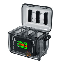 Battery Charger for  Osmo Action 5Pro/4/3 Fast Charging Hub Two-Way Battery Charger Box with LCD Color Screen