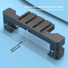 For Joy Con Charging Station with Magnetic Fixation 4 Controllers Simultaneous Charge Game Card Storage LED