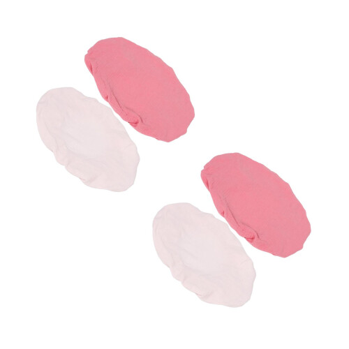 4Pièces Couvre Bébé Rose Coton Protection Douce Amovible 1