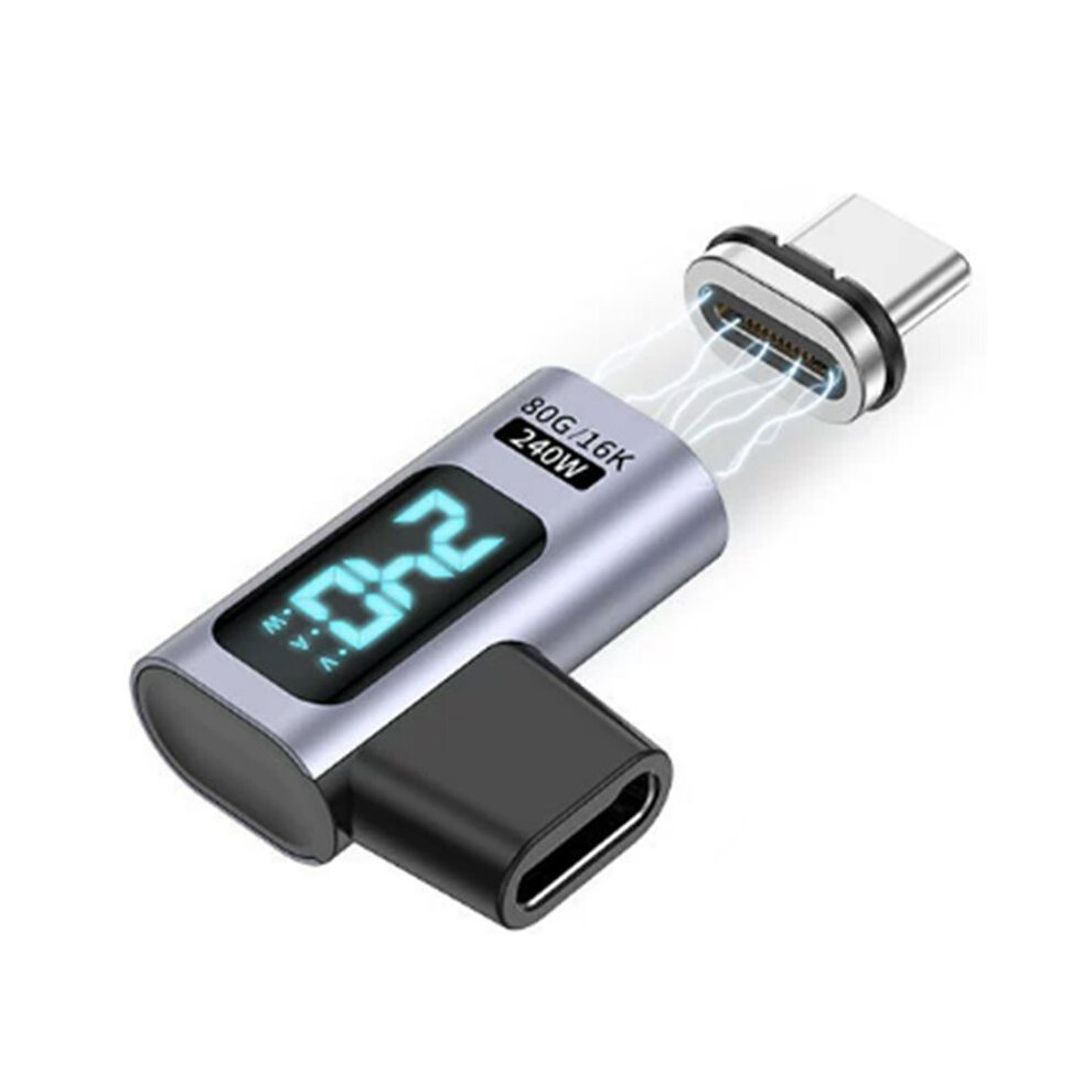 Pd 240W Magnetic Usb C Adapter Fast Charging Type C To Usb C Usb4 Connector 80Gbps 16K60hz Elbow 4712869954580