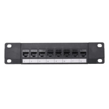 8-Portars Rak Genom CAT6 Patchpanel RJ45 NäTverkskabeladapter Jack Ethernet Distributionsram