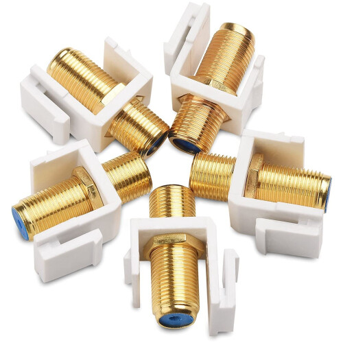 5 Pack RG6  Jack Insert, Coaxial  Jack Insert Gender Changer
