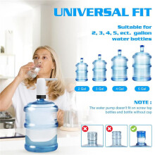 Pompa per Erogatore di Acqua In Bottiglia da 5 Galloni - Dispenser Automatico per Brocca di Acqua Potabile con Ricarica USB, Elettrico Portatile