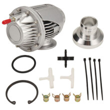 SQV4 Blow Off Valve Turbo Valve Pressure Relief Valve Blow-Off Adjustable Flange SQV4 Adapter Silver