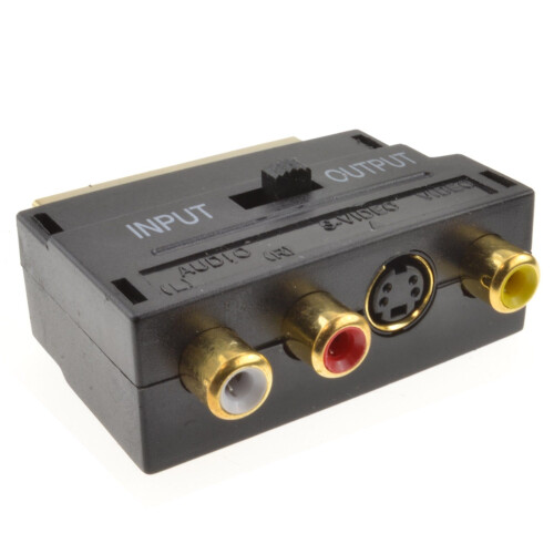 kenable SCART Adapter 3 x Phonos Audio & Composite & SVHS with In/Out Switch 2
