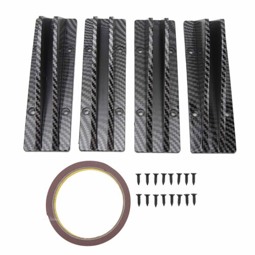 4PCS Car Rear Lower Spoiler Sporty Universal Rear Bumper Chassis Diffuser Lip Wing Splitter