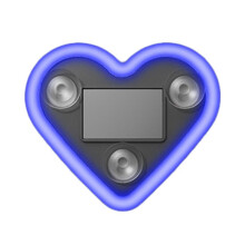 Car LED Ambient Light, Love Heart Solar Vehicle Neon for Triangle or Back Window, Light