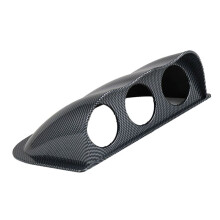 52mm Racing Dash Board Triple Gauge Pod Black Carbon Fiber Color Gauge Pod Mount Holder
