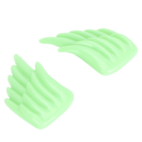 3D Wing Shoe Decor Green ABS DIY Accessory 10.3x5.6cm