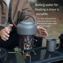 Camping Stove Camping Heater Portable Stainless Steel Tent Heating Cover with Handle and Storage Bag for Camping