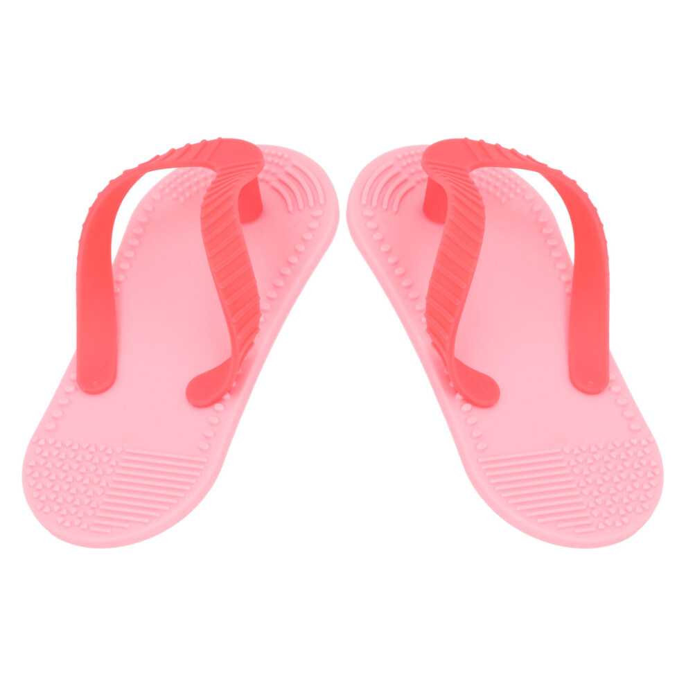 2Pcs Flip Flop Silicone Baby Teether | Soothe & Reduce Soreness Pink