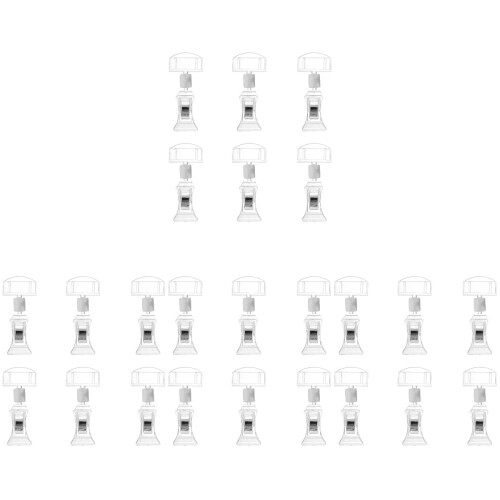 24Pièces Clips Transparent Pour Affichage De Prix En Robuste
